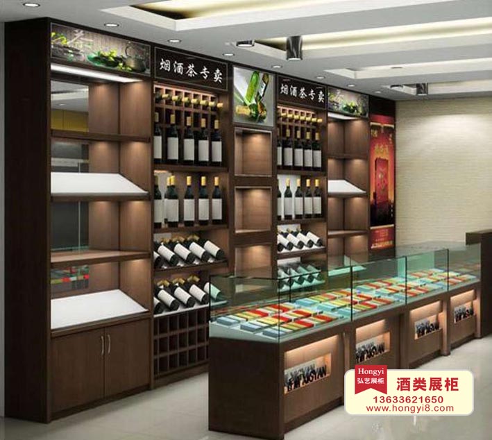哈爾濱紅酒展柜專業設計制作烤漆展柜工廠直供