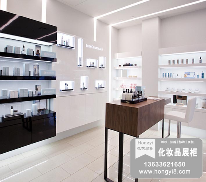 化妝品柜 專(zhuān)賣(mài)店化妝品展示柜定做
